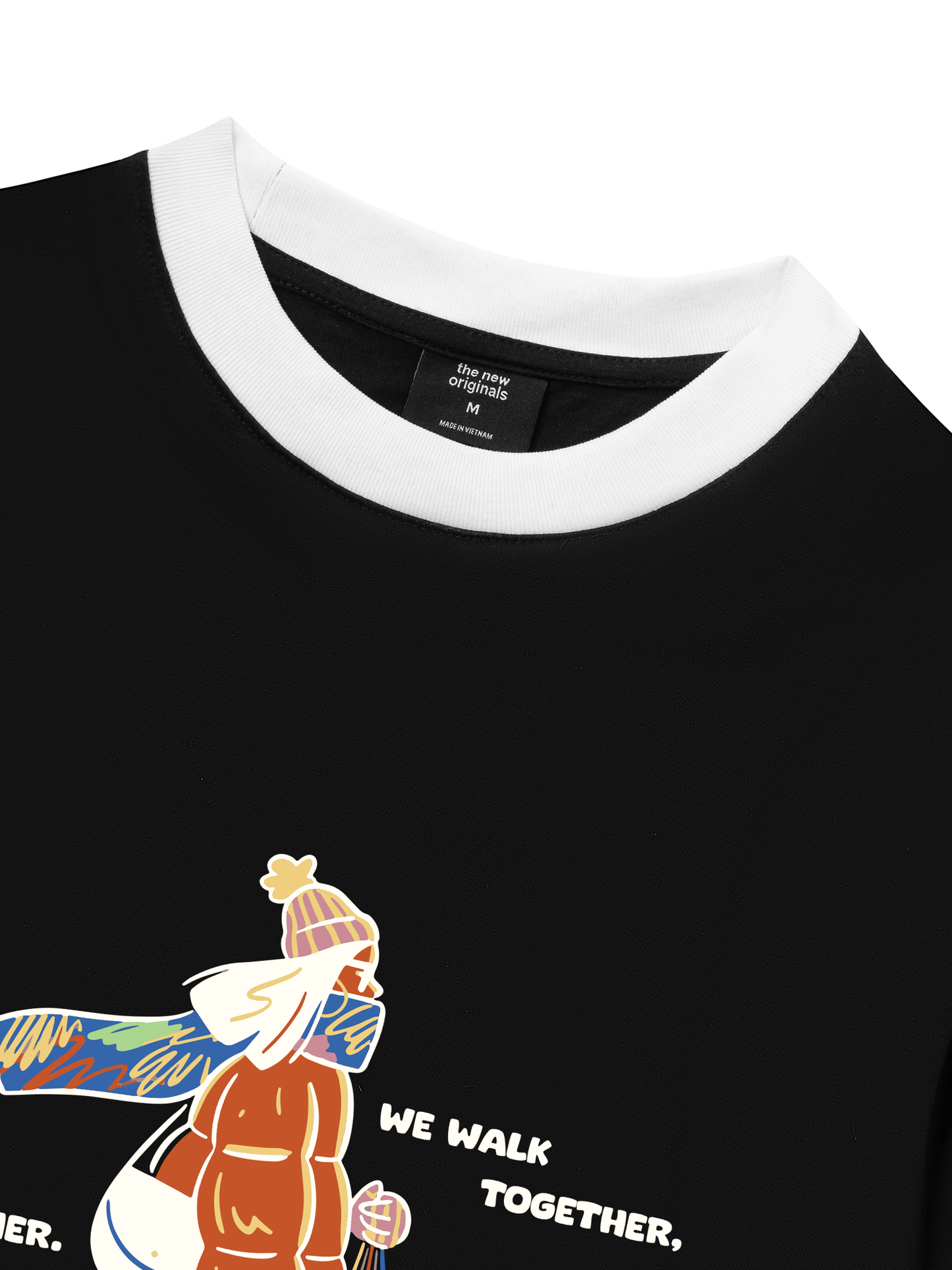 Áo Thun Ringer Relaxed Fit We Walk Together