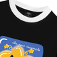 Áo Thun Ringer Relaxed Fit Black Cute Cat
