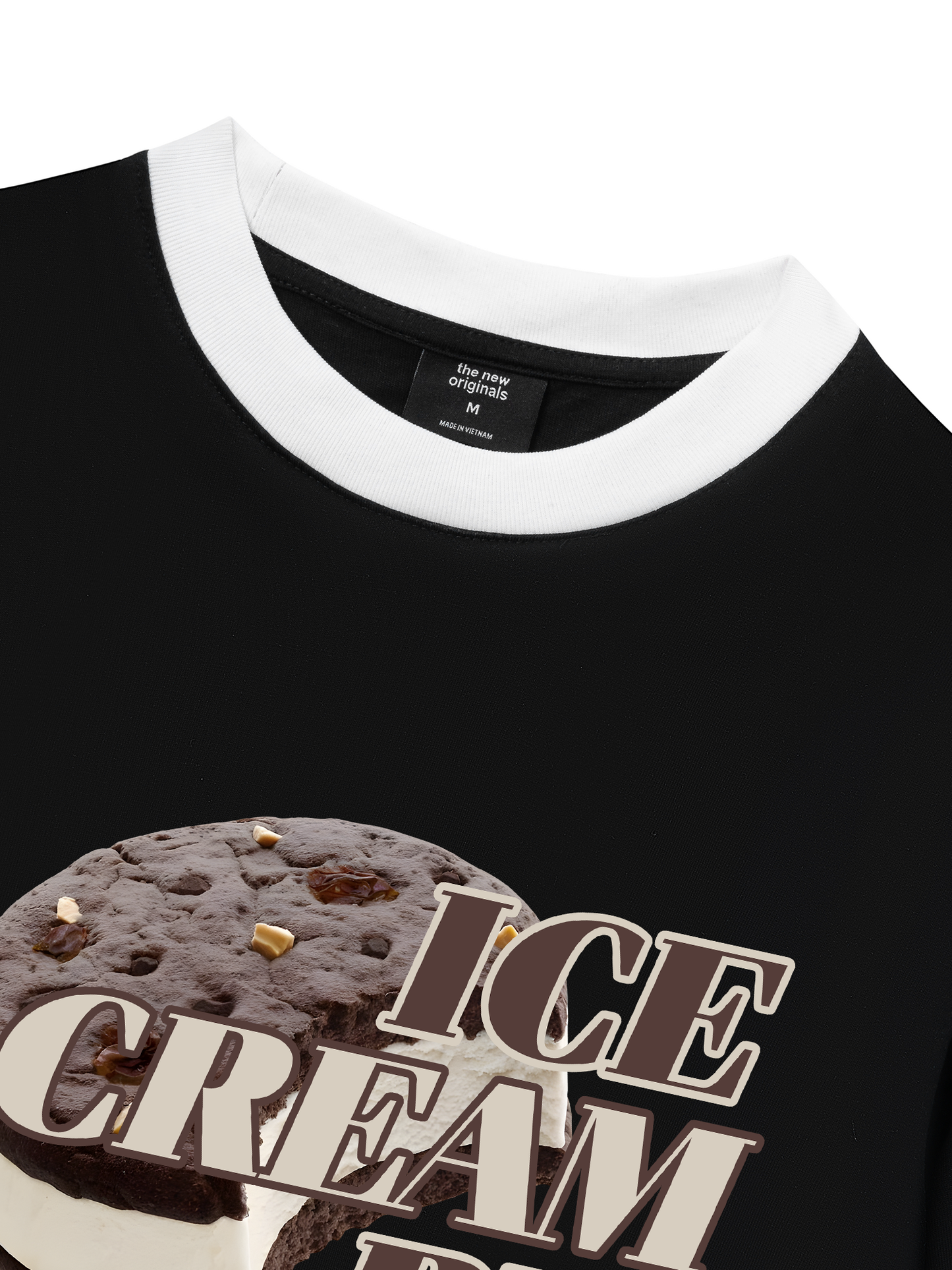 Áo Thun Ringer Relaxed Fit Foody Ice Cream Pie