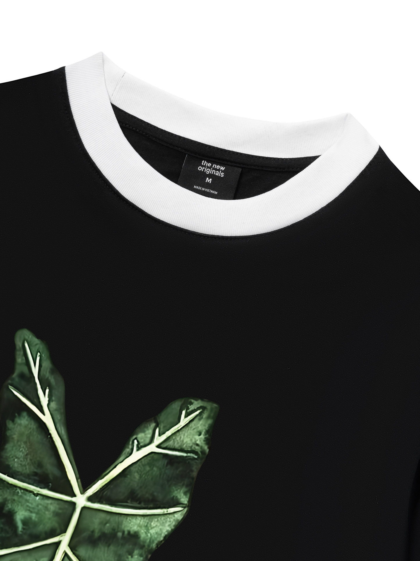 Áo Thun Ringer Relaxed Fit Tropical Alocasia Leaf