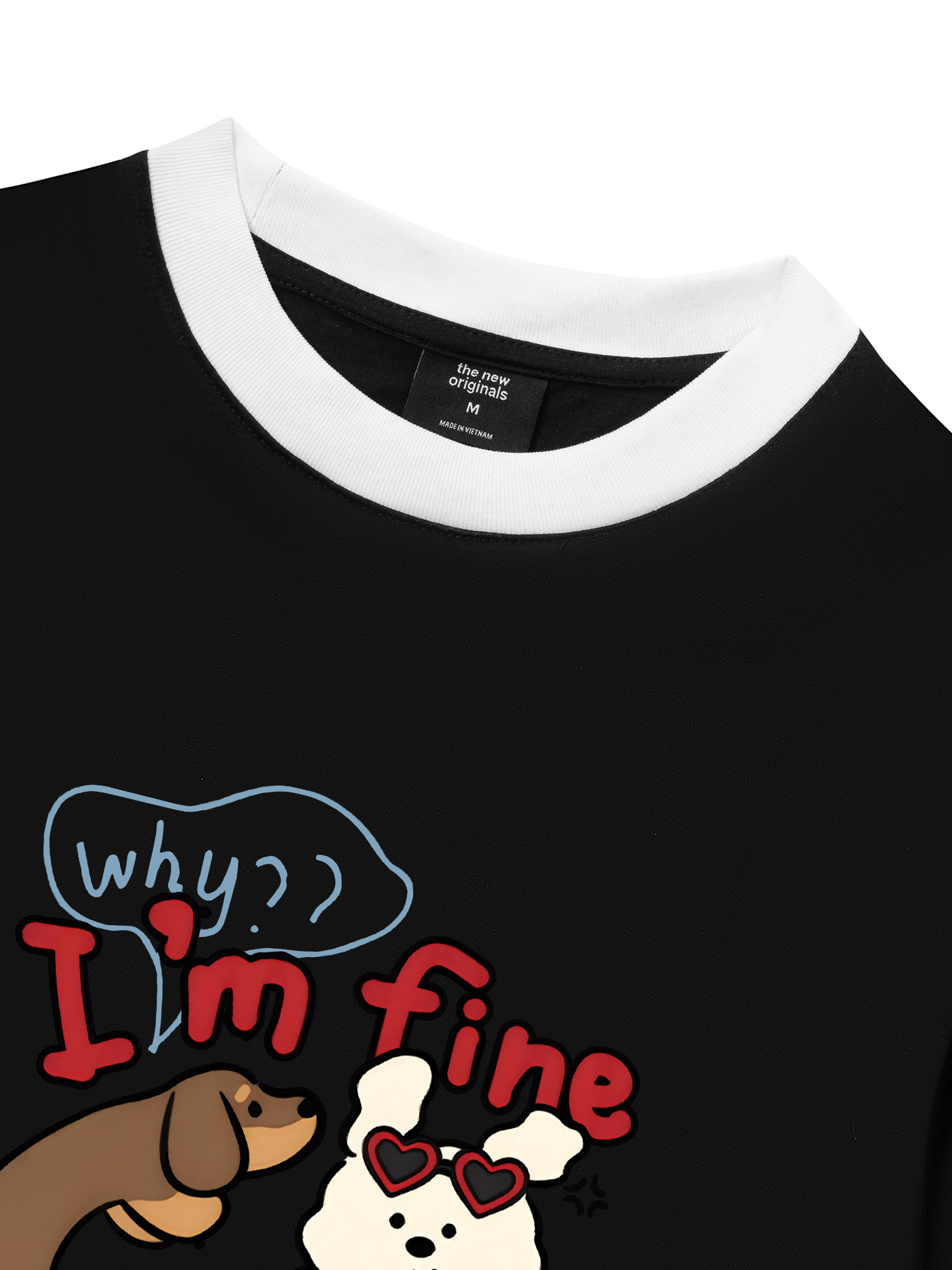Áo Thun Ringer Relaxed Fit Why I_m Fine