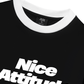 Áo Thun Ringer Relaxed Fit Life Vibe Nice Attitude