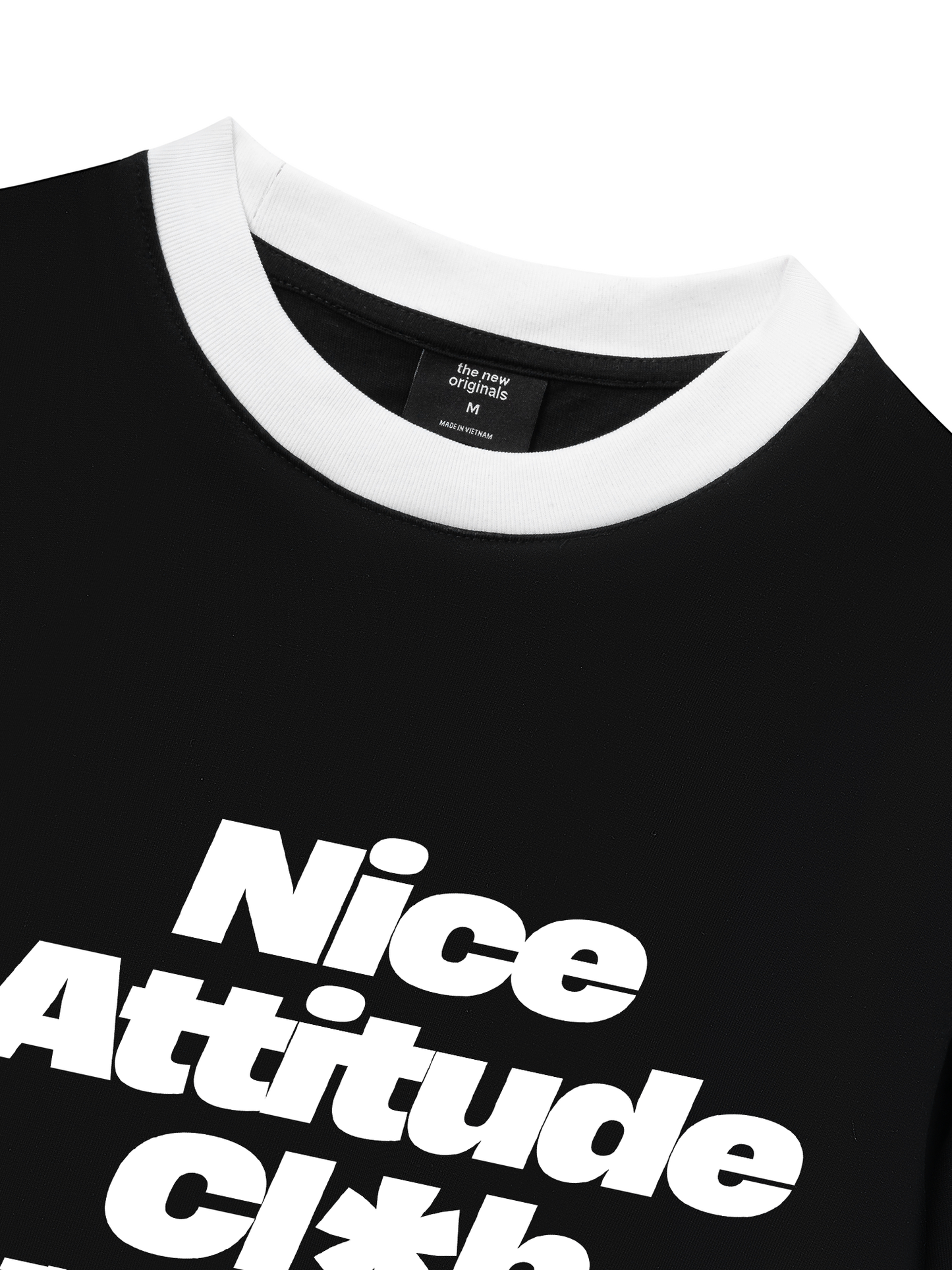 Áo Thun Ringer Relaxed Fit Life Vibe Nice Attitude