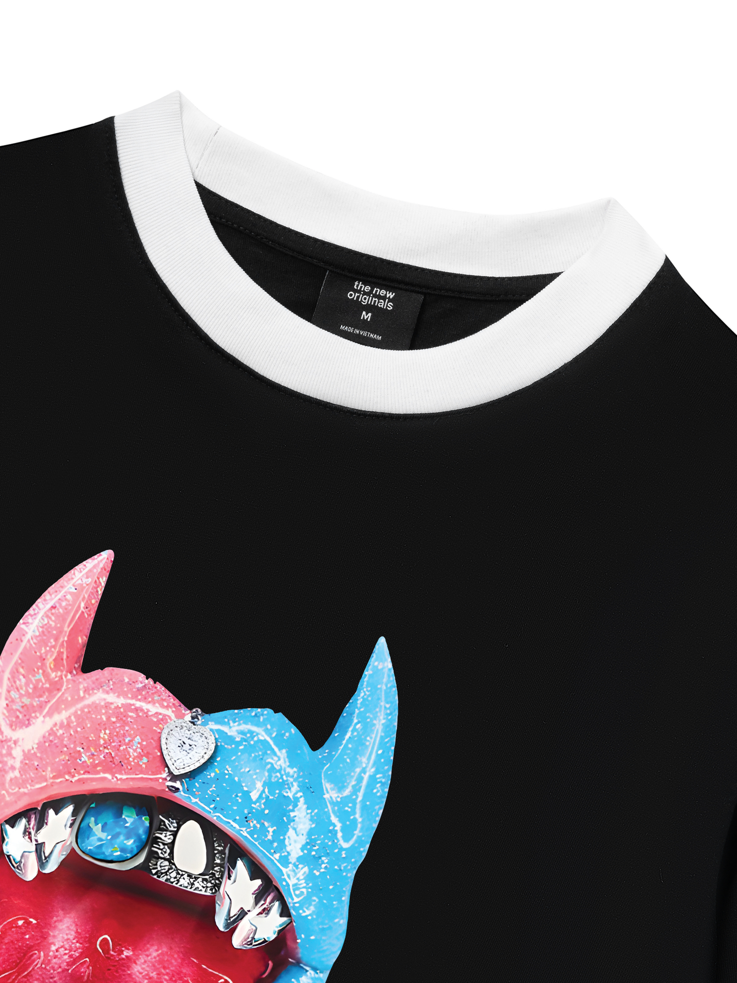 Áo Thun Ringer Relaxed Fit BOUNCE BACK© two-tone devil lip