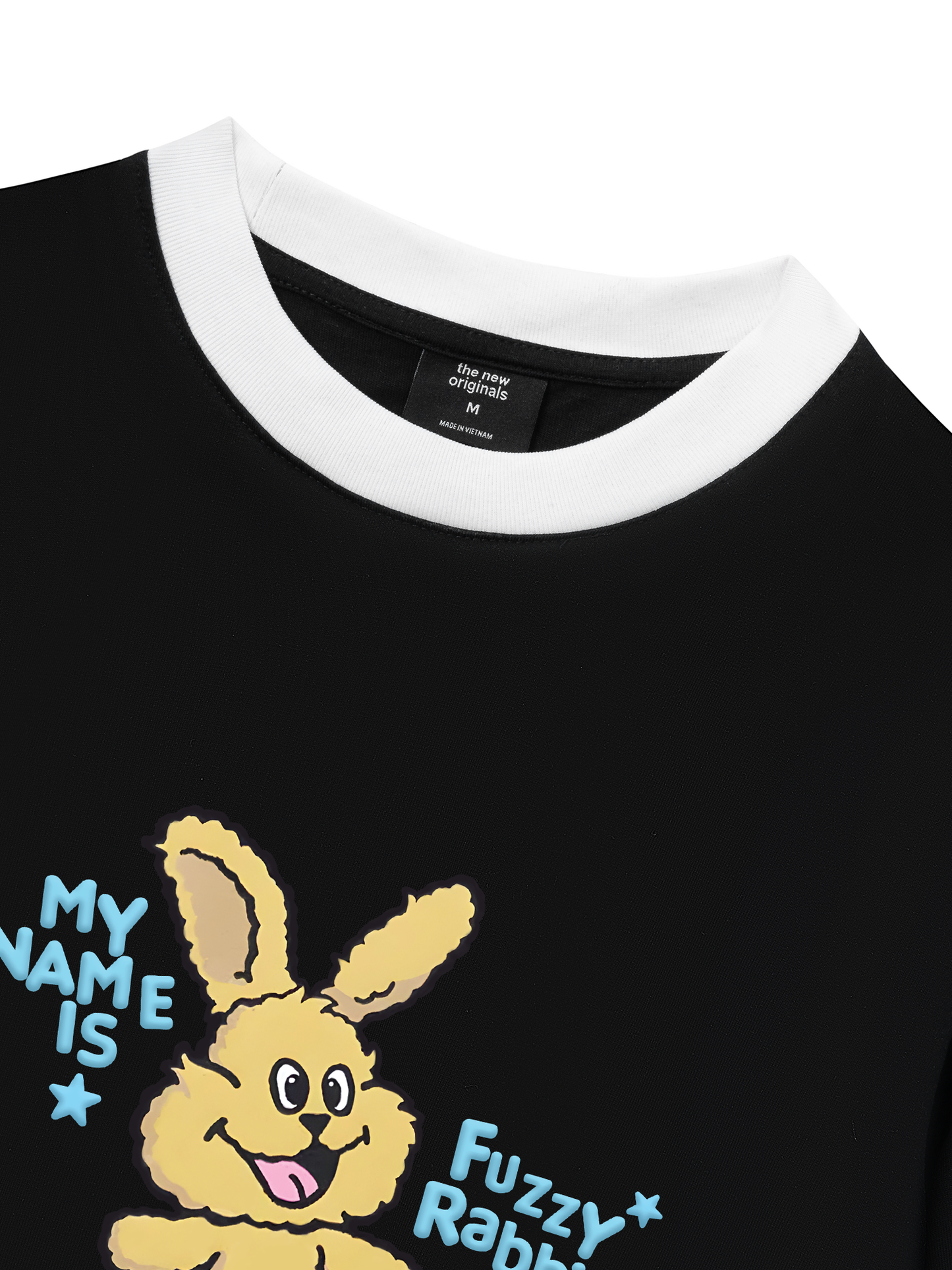 Áo Thun Ringer Relaxed Fit My Name Is Fuzzy Rabbit