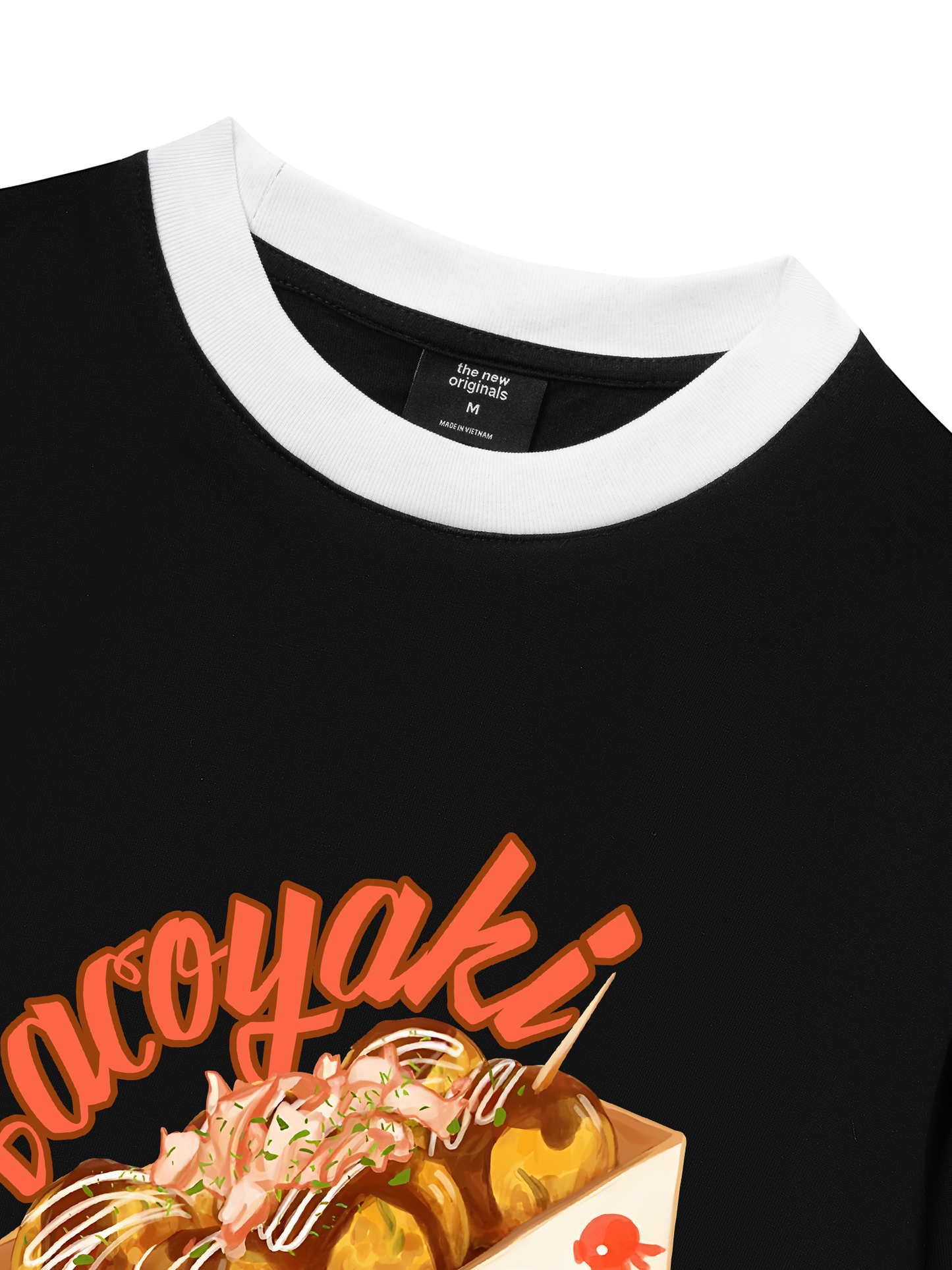 Áo Thun Ringer Relaxed Fit Foody Yummy Takoyaki
