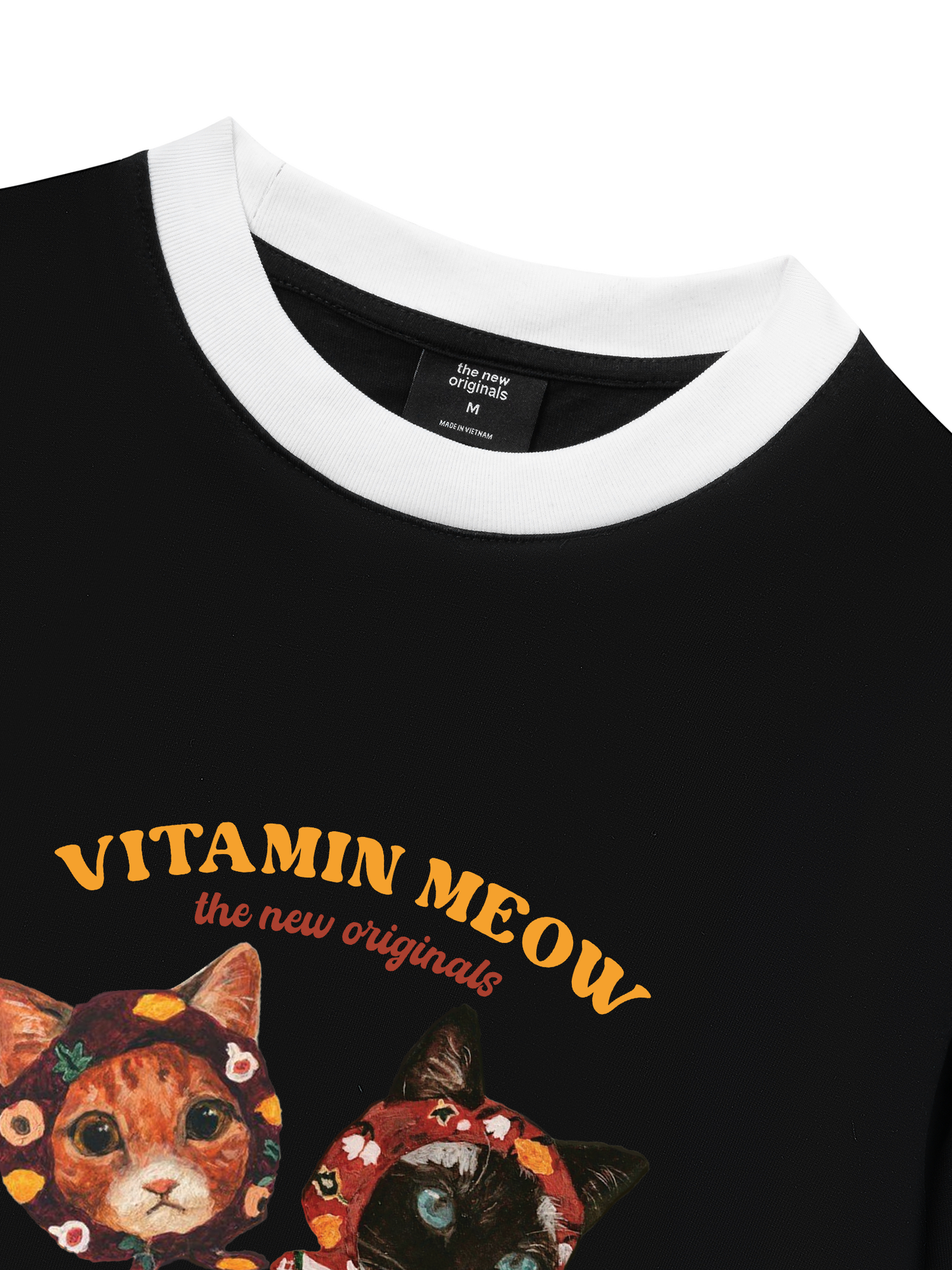 Áo Thun Ringer Relaxed Fit Vitamin Meow