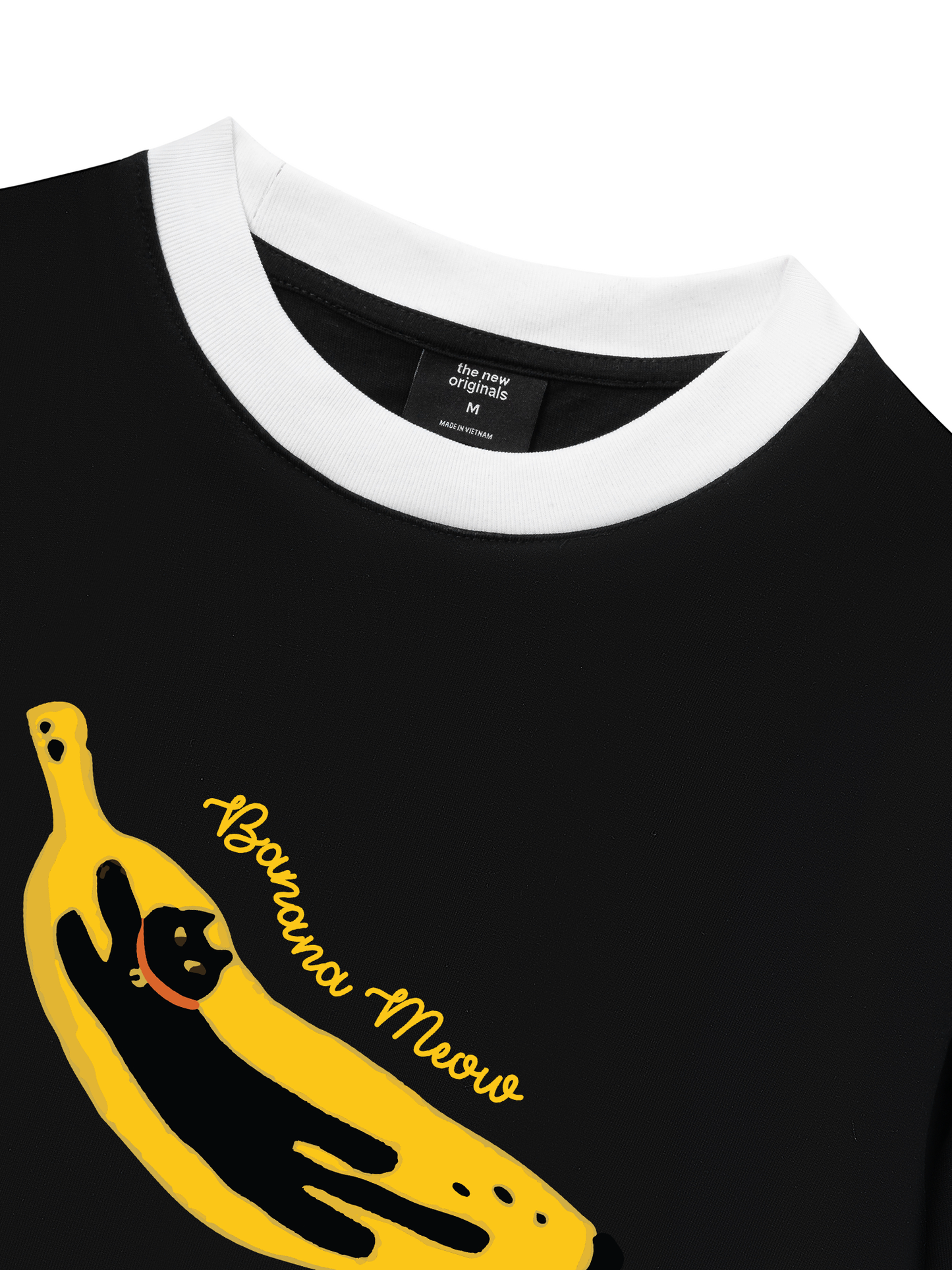 Áo Thun Ringer Relaxed Fit Banana Meow