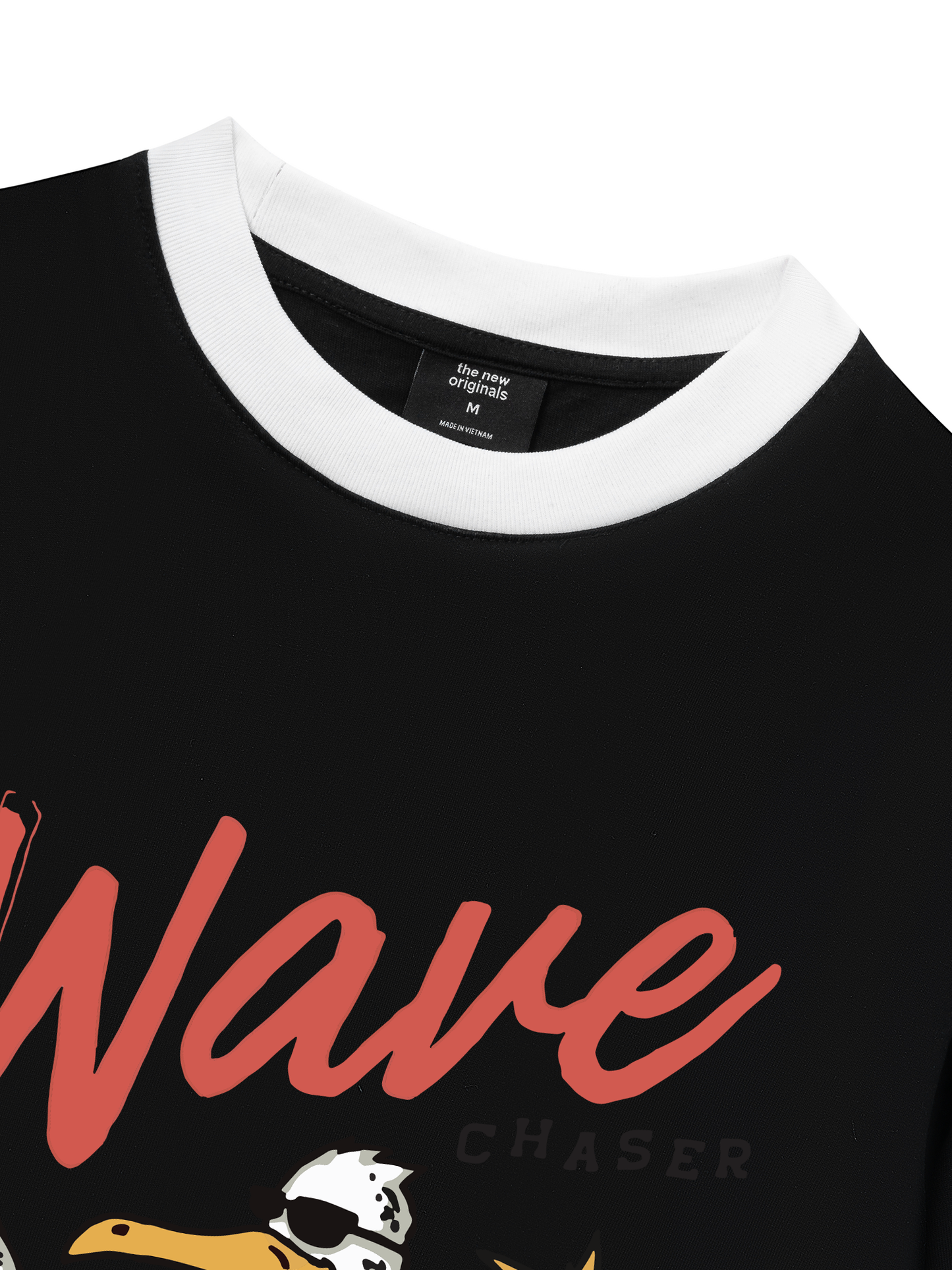Áo Thun Ringer Relaxed Fit Ocean Duck Waves