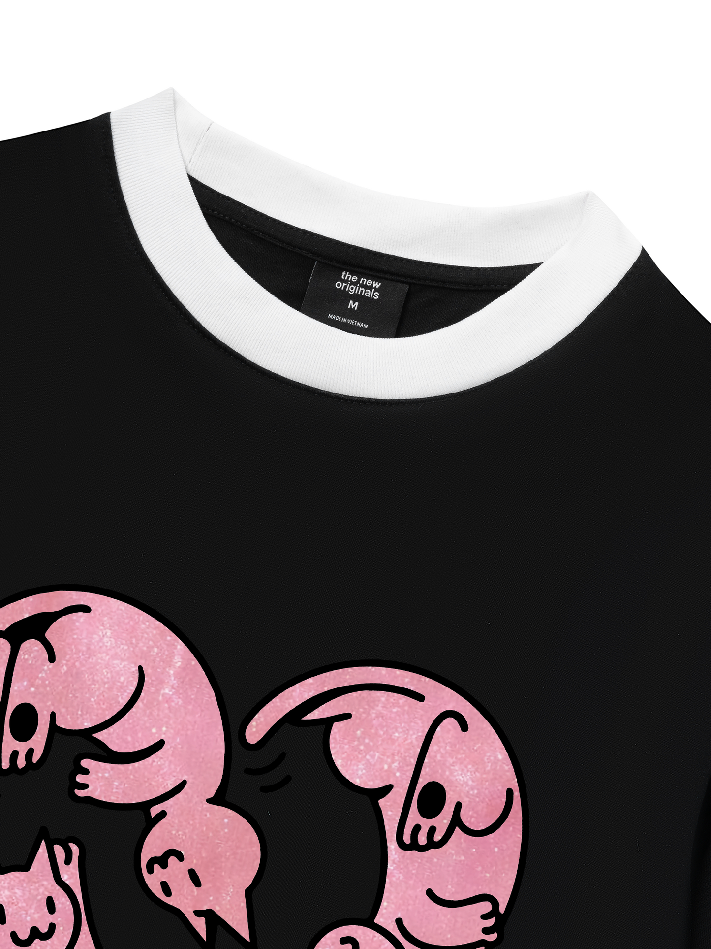 Áo Thun Ringer Relaxed Fit Meow Meow Heart