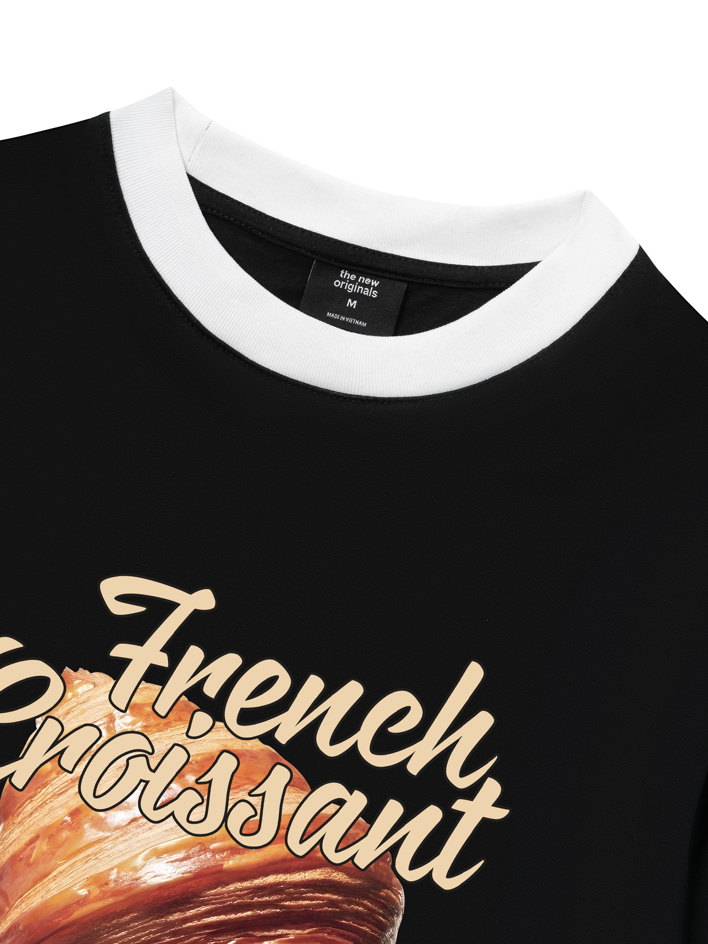Áo Thun Ringer Relaxed Fit Foody French Croissant