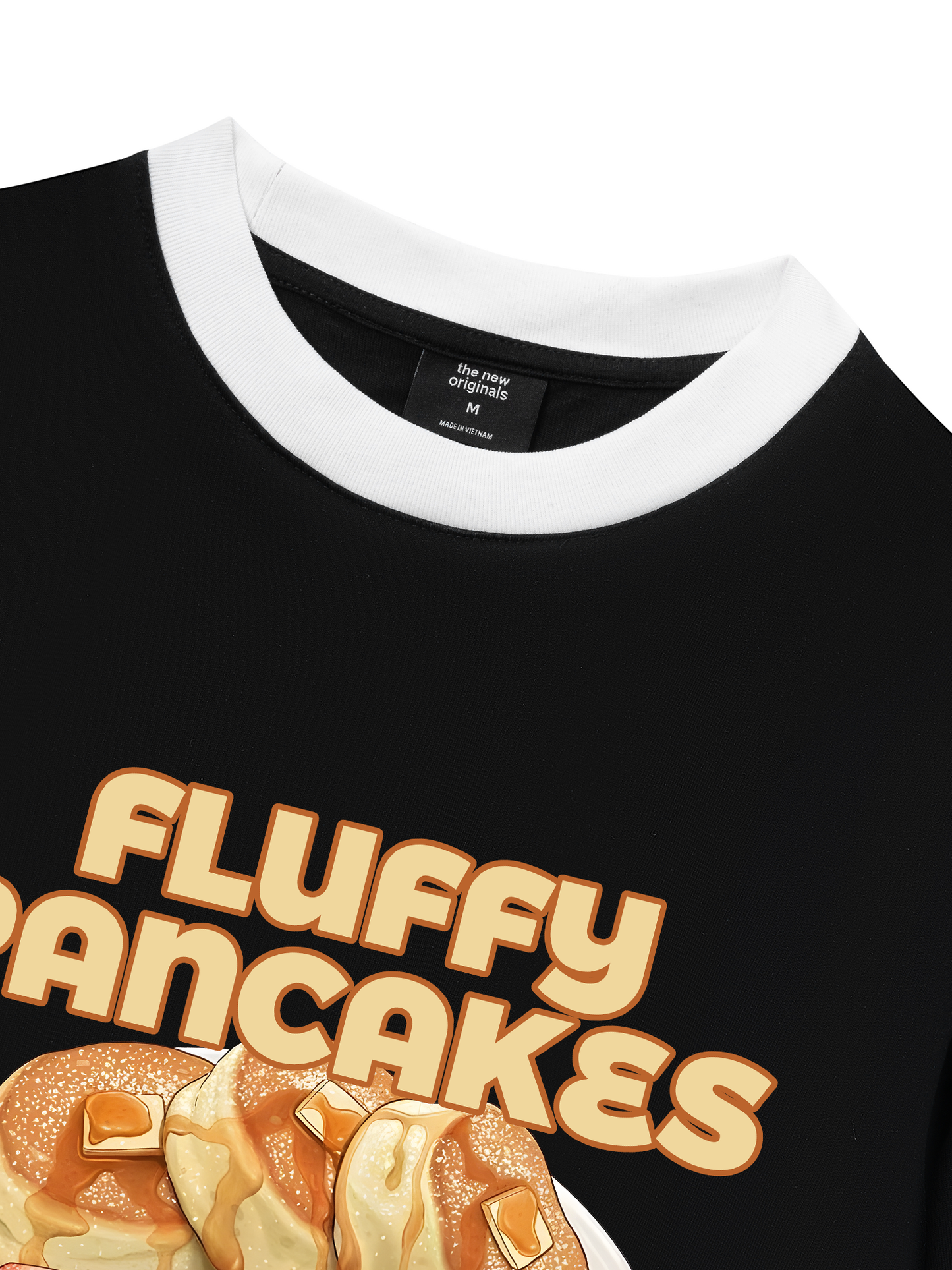 Áo Thun Ringer Relaxed Fit Foody Fluffy Pancakes
