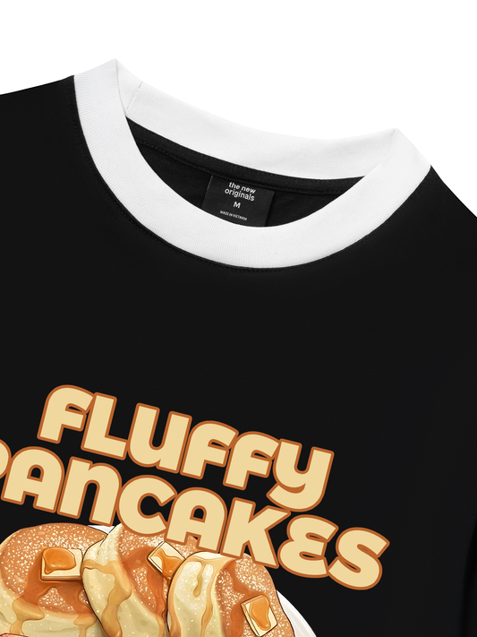 Áo Thun Ringer Relaxed Fit Foody Fluffy Pancakes