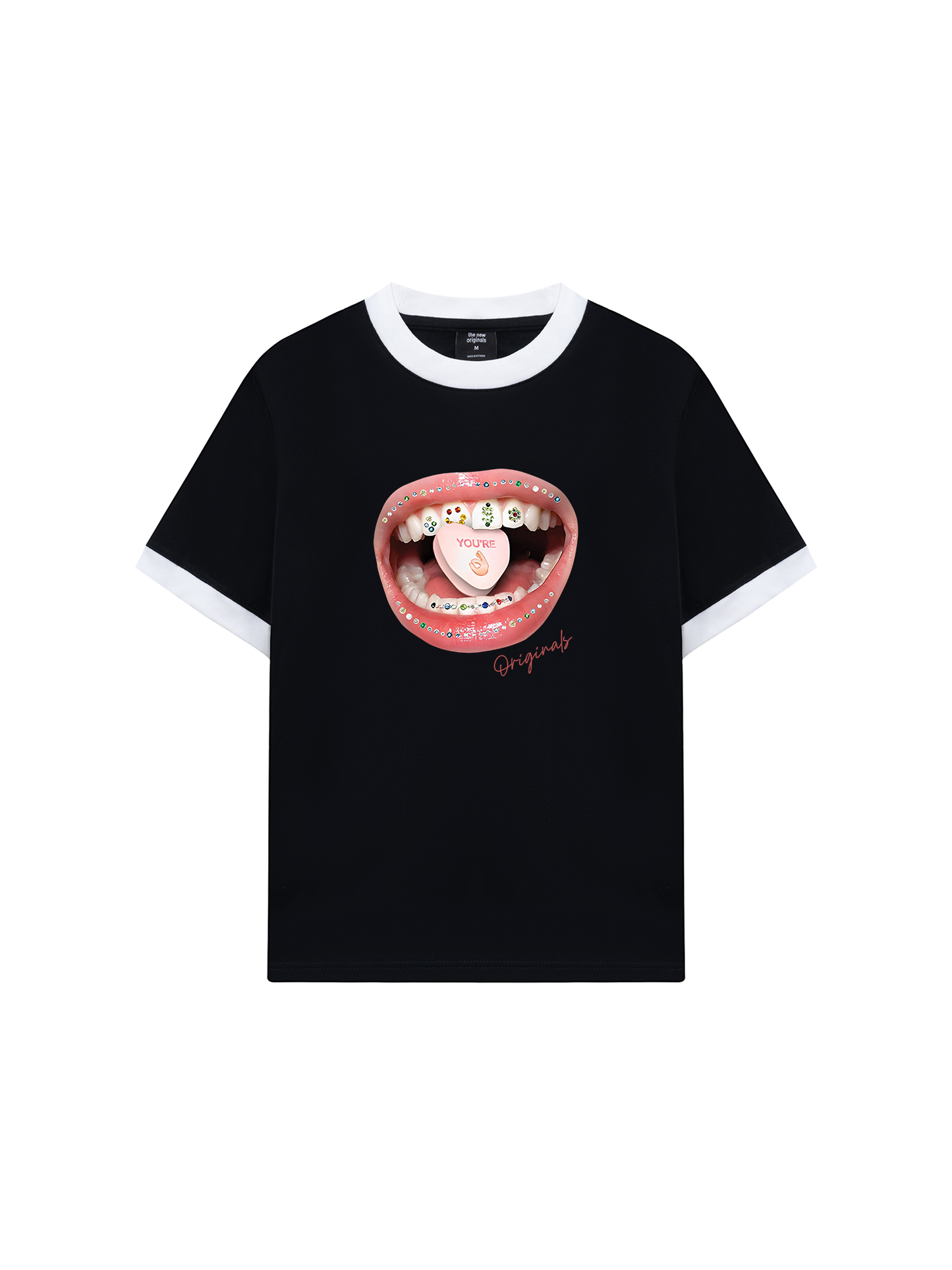 Áo Thun Ringer Relaxed Fit Diamond Grills Pills