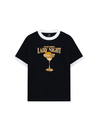 Áo Thun Ringer Relaxed Fit Fresh Lady Night