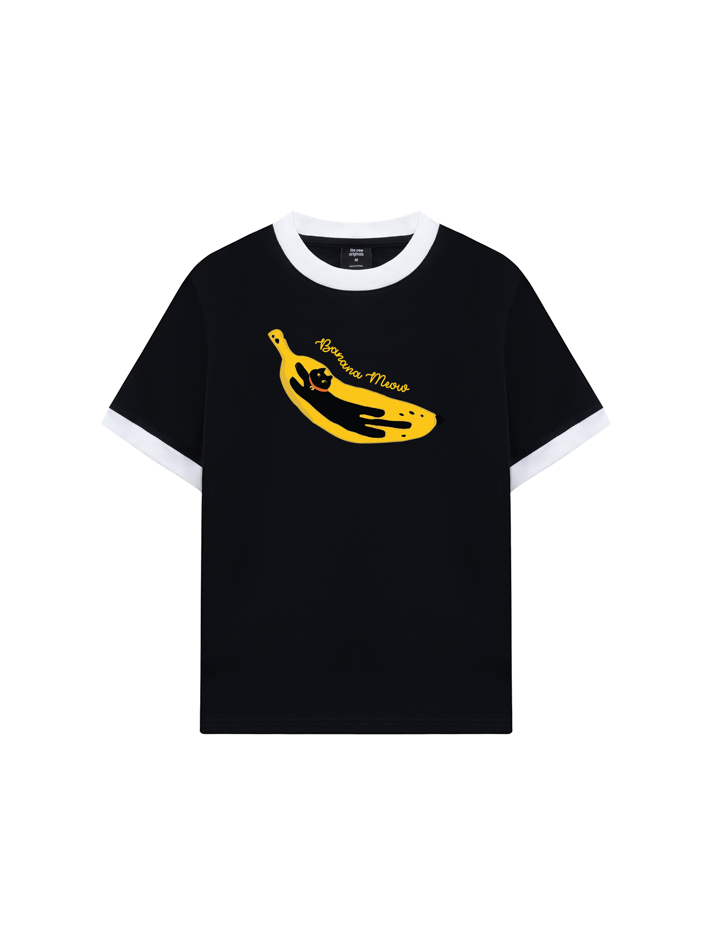 Áo Thun Ringer Relaxed Fit Banana Meow