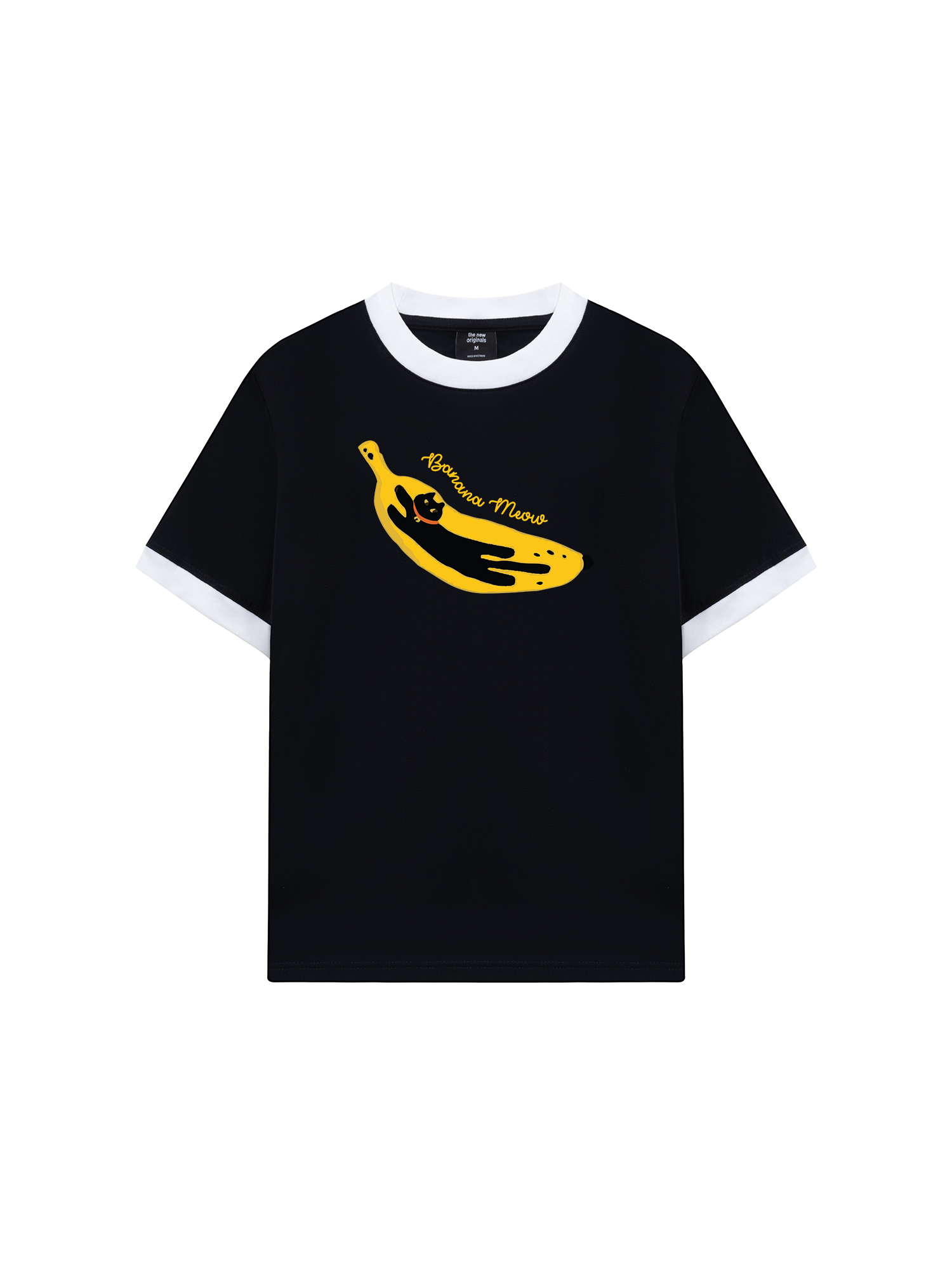 Áo Thun Ringer Relaxed Fit Banana Meow