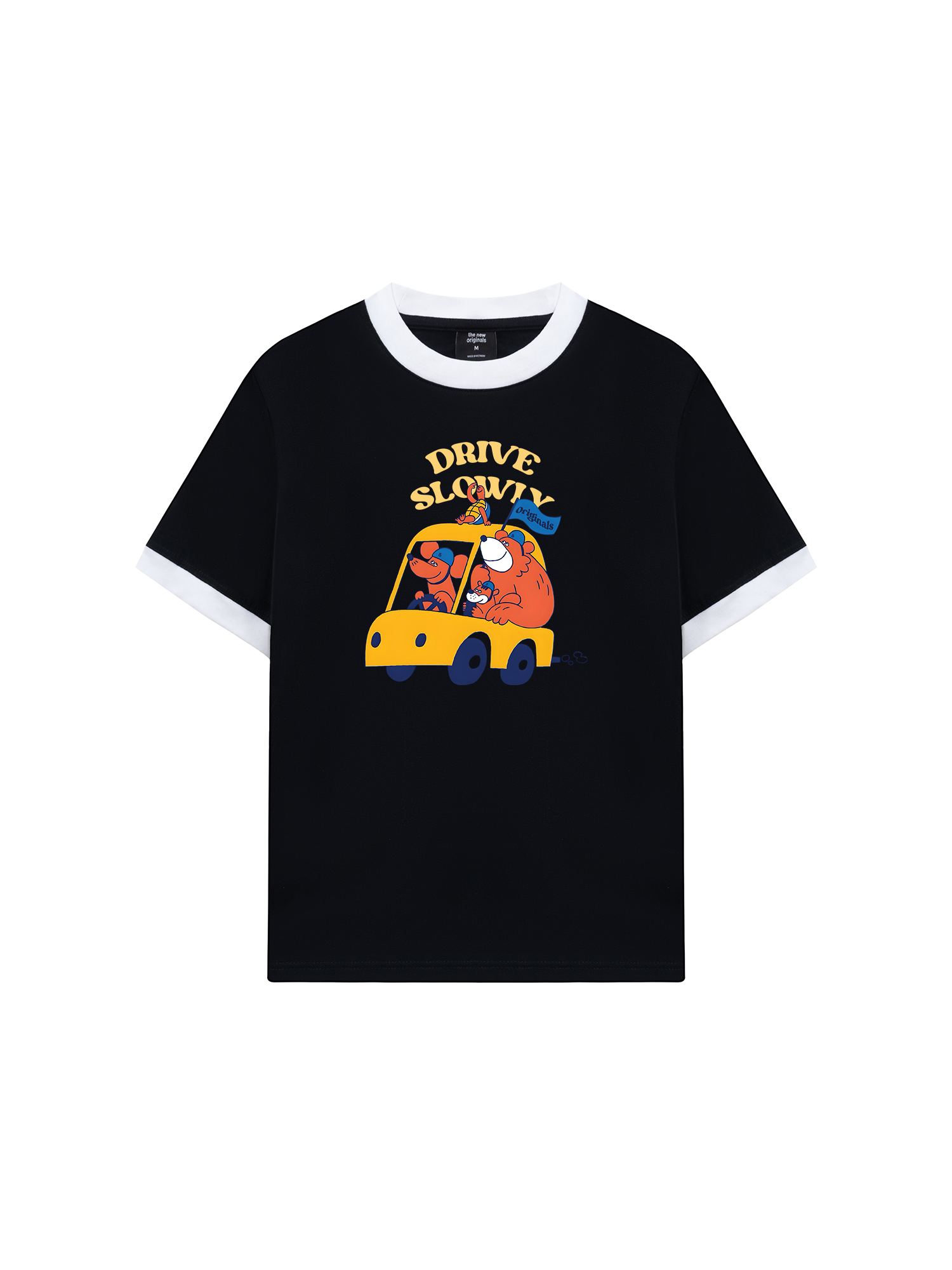 Áo Thun Ringer Relaxed Fit Drive Slowly_