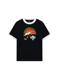 Áo Thun Ringer Relaxed Fit Meow Meow Watermelon
