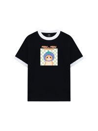 Áo Thun Ringer Relaxed Fit Animal Meow