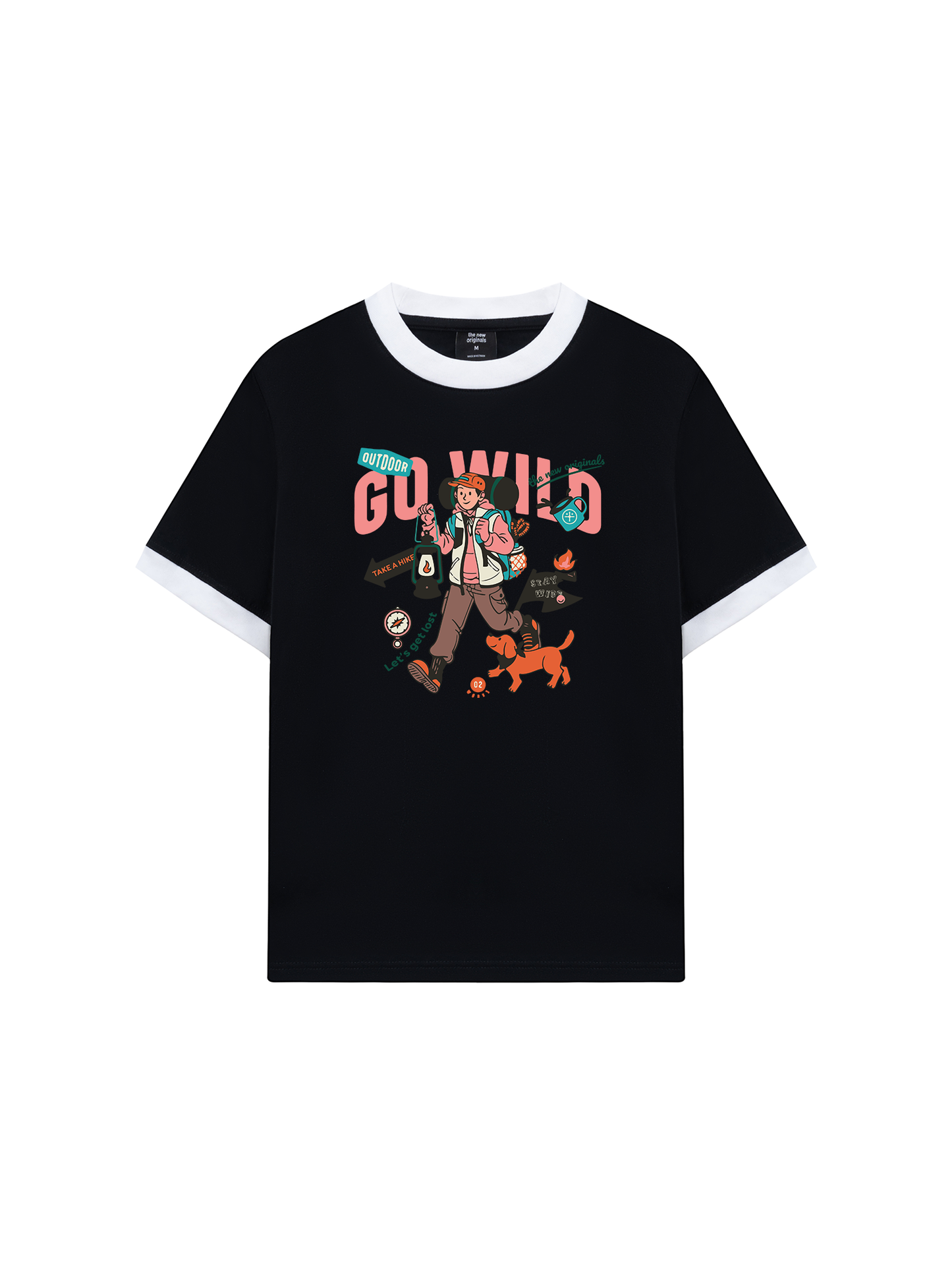 Áo Thun Ringer Relaxed Fit Go Wild Take A Hike