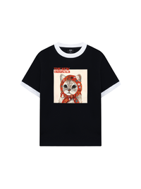 Áo Thun Ringer Relaxed Fit Muse Cat