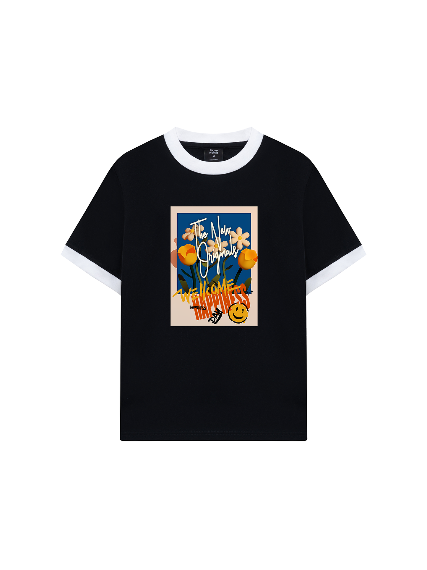 Áo Thun Ringer Relaxed Fit Be Bold Wellcome Happiness