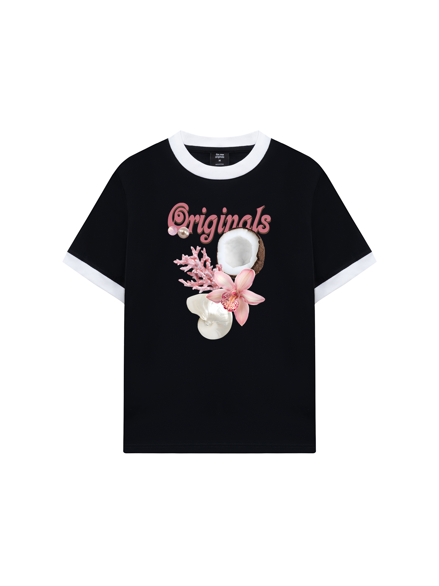 Áo Thun Ringer Relaxed Fit Summer Vibes Pink Girl Beachy