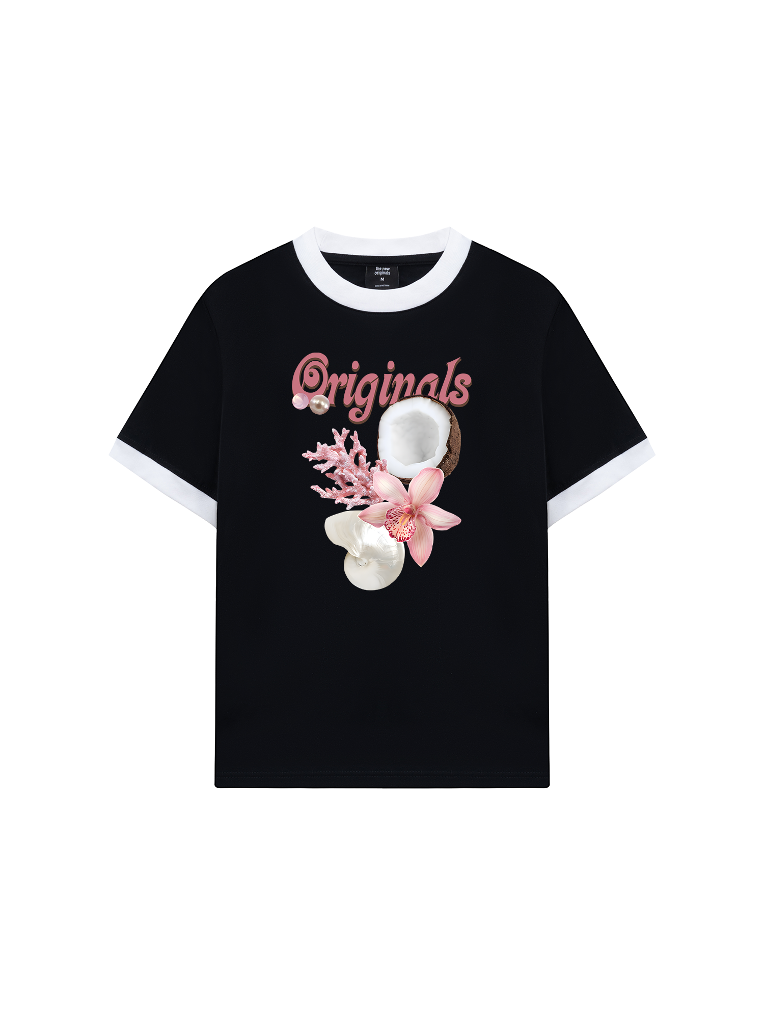 Áo Thun Ringer Relaxed Fit Summer Vibes Pink Girl Beachy