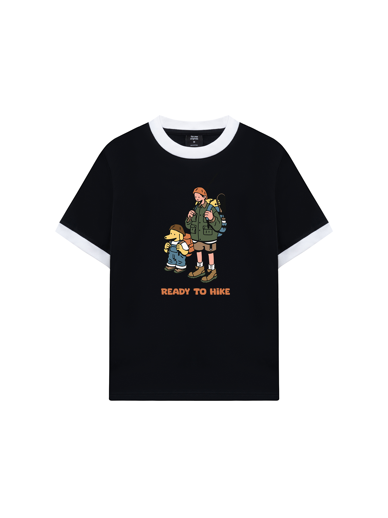 Áo Thun Ringer Relaxed Fit Go Outside Ready to Hike