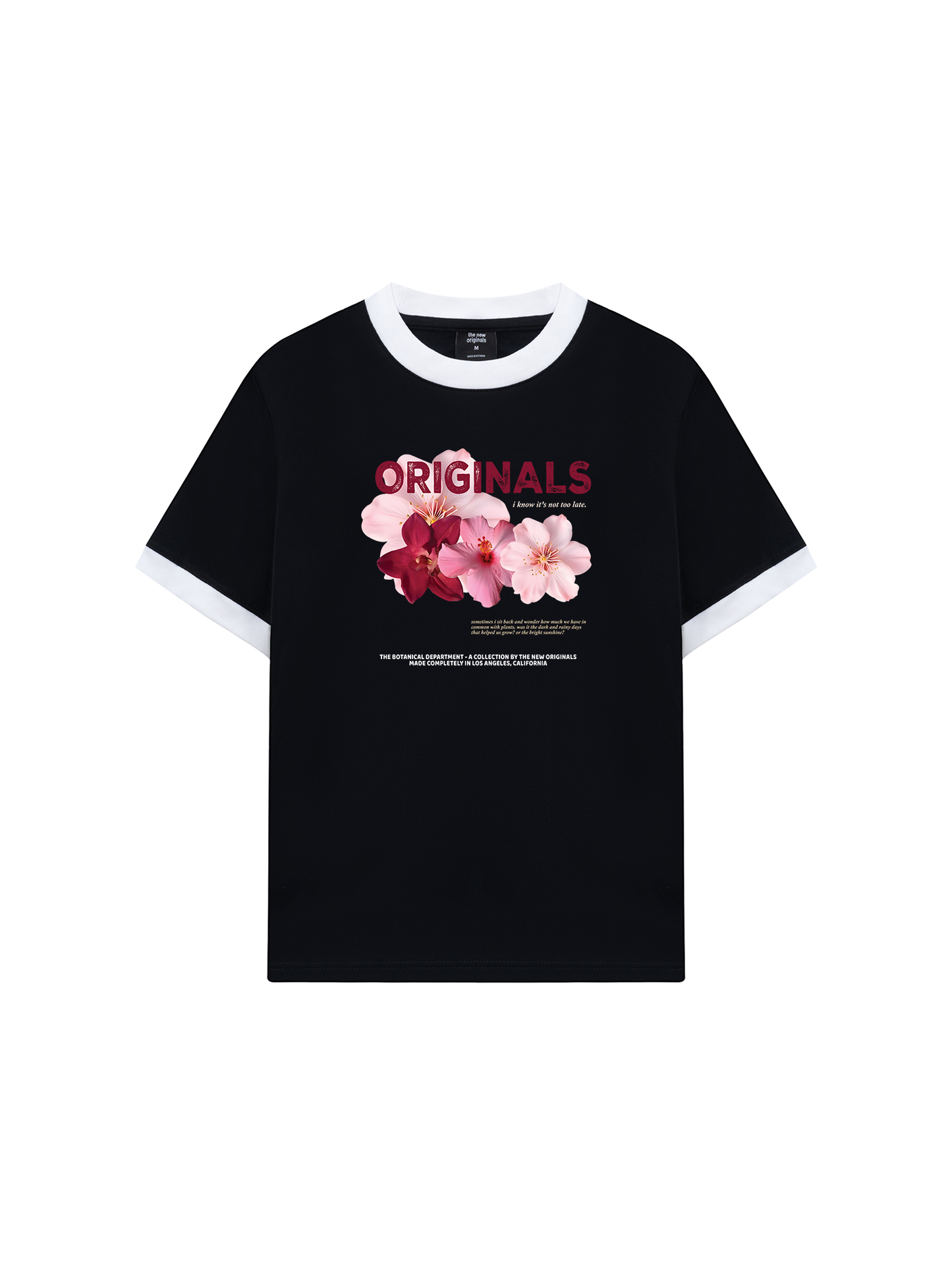 Áo Thun Ringer Relaxed Fit Summer Vibes Pink Floral