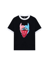 Áo Thun Ringer Relaxed Fit BOUNCE BACK© two-tone devil lip