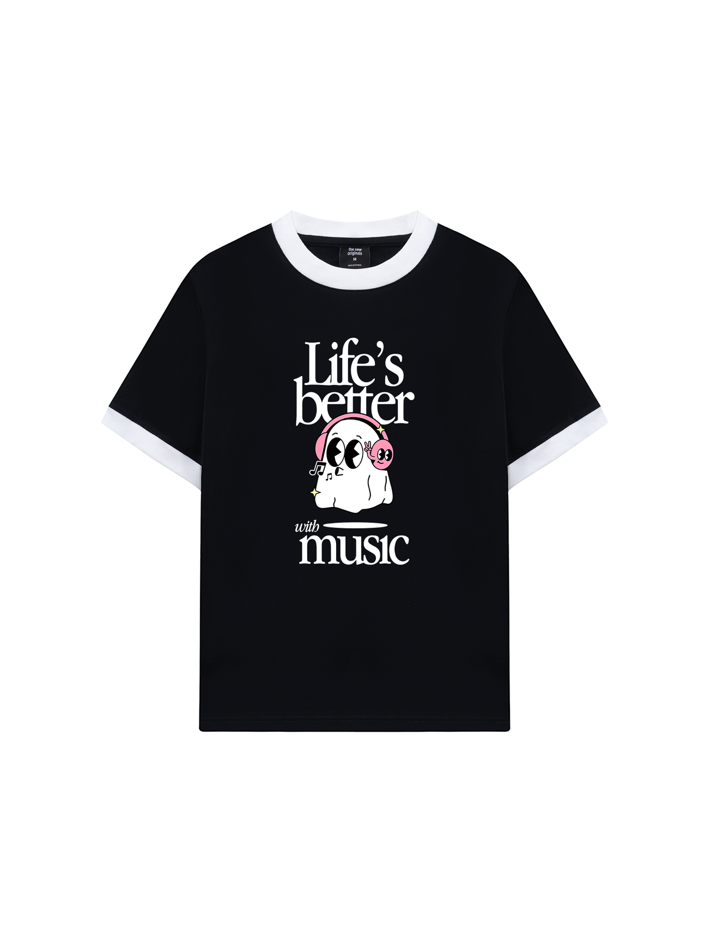 Áo Thun Ringer Relaxed Fit Life_s Better With Music