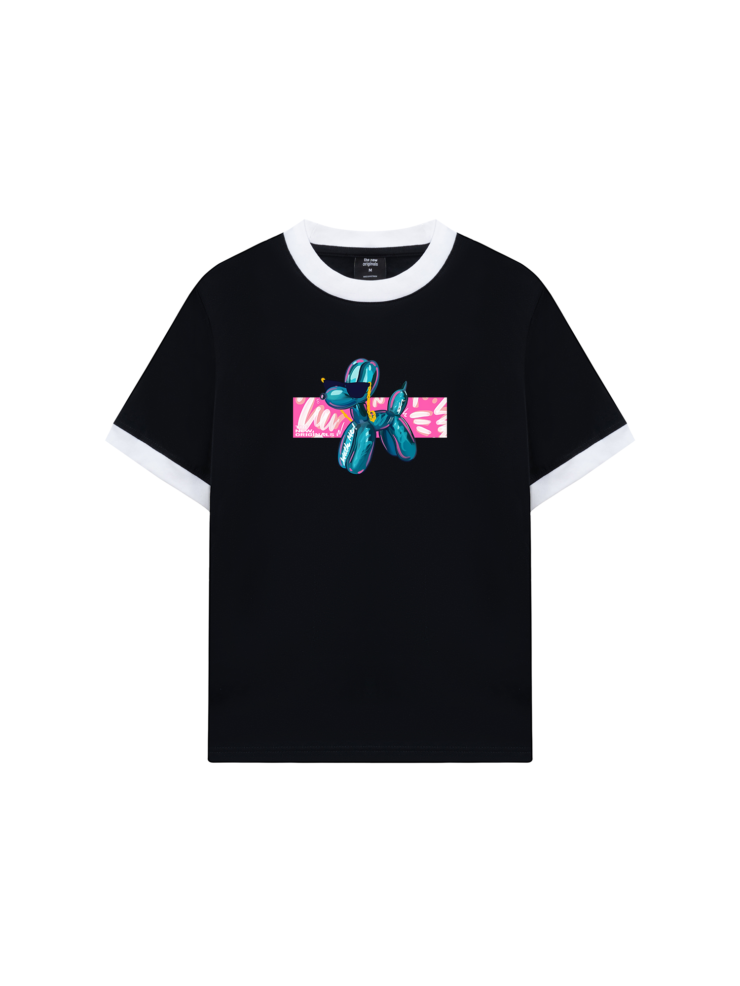 Áo Thun Ringer Relaxed Fit Balloon Dog Walk Me