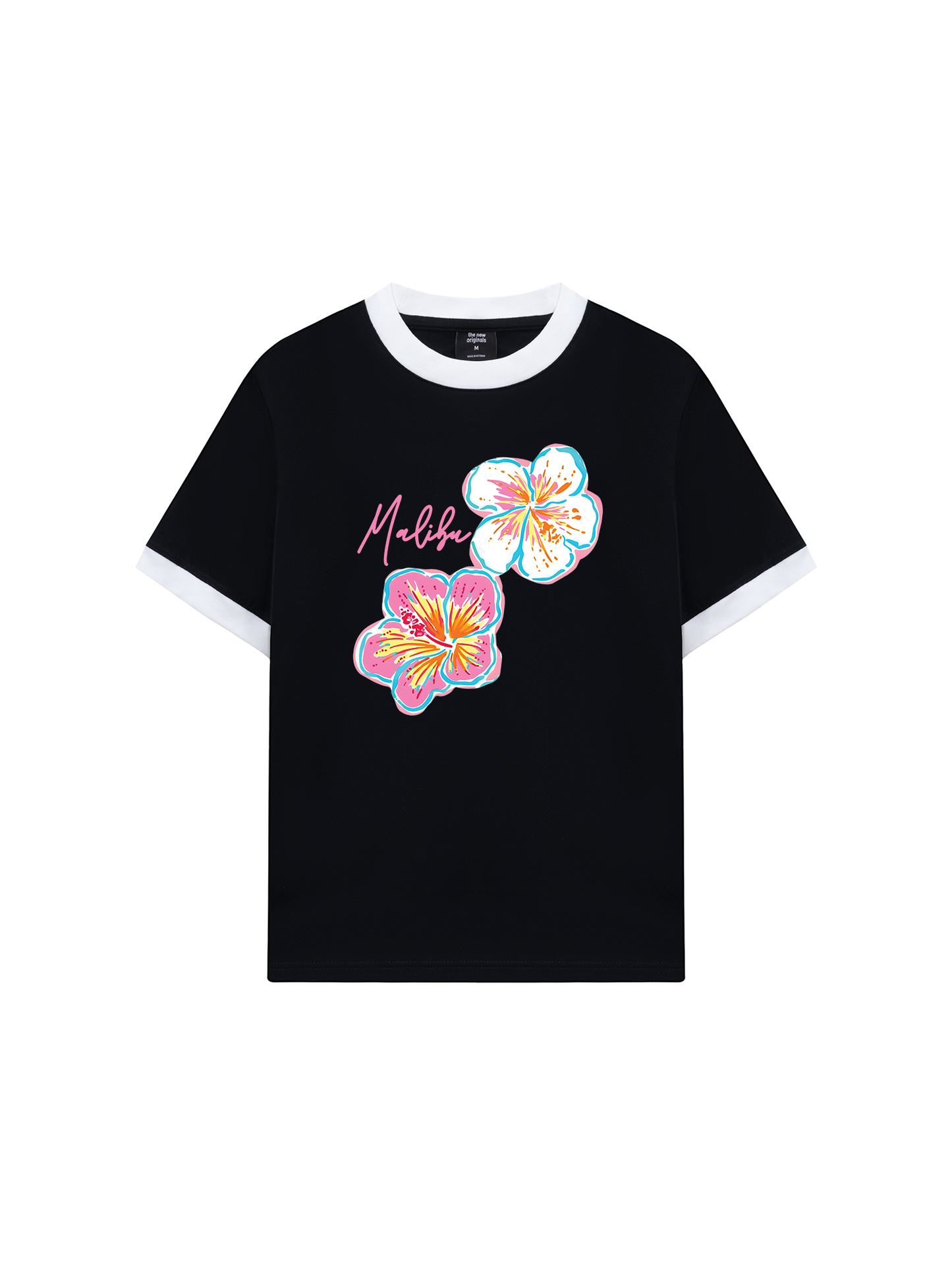 Áo Thun Ringer Relaxed Fit Summer Vibes Malibu Floral
