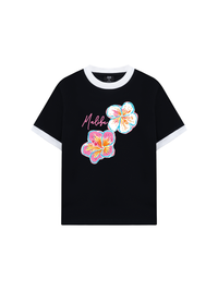 Áo Thun Ringer Relaxed Fit Summer Vibes Malibu Floral