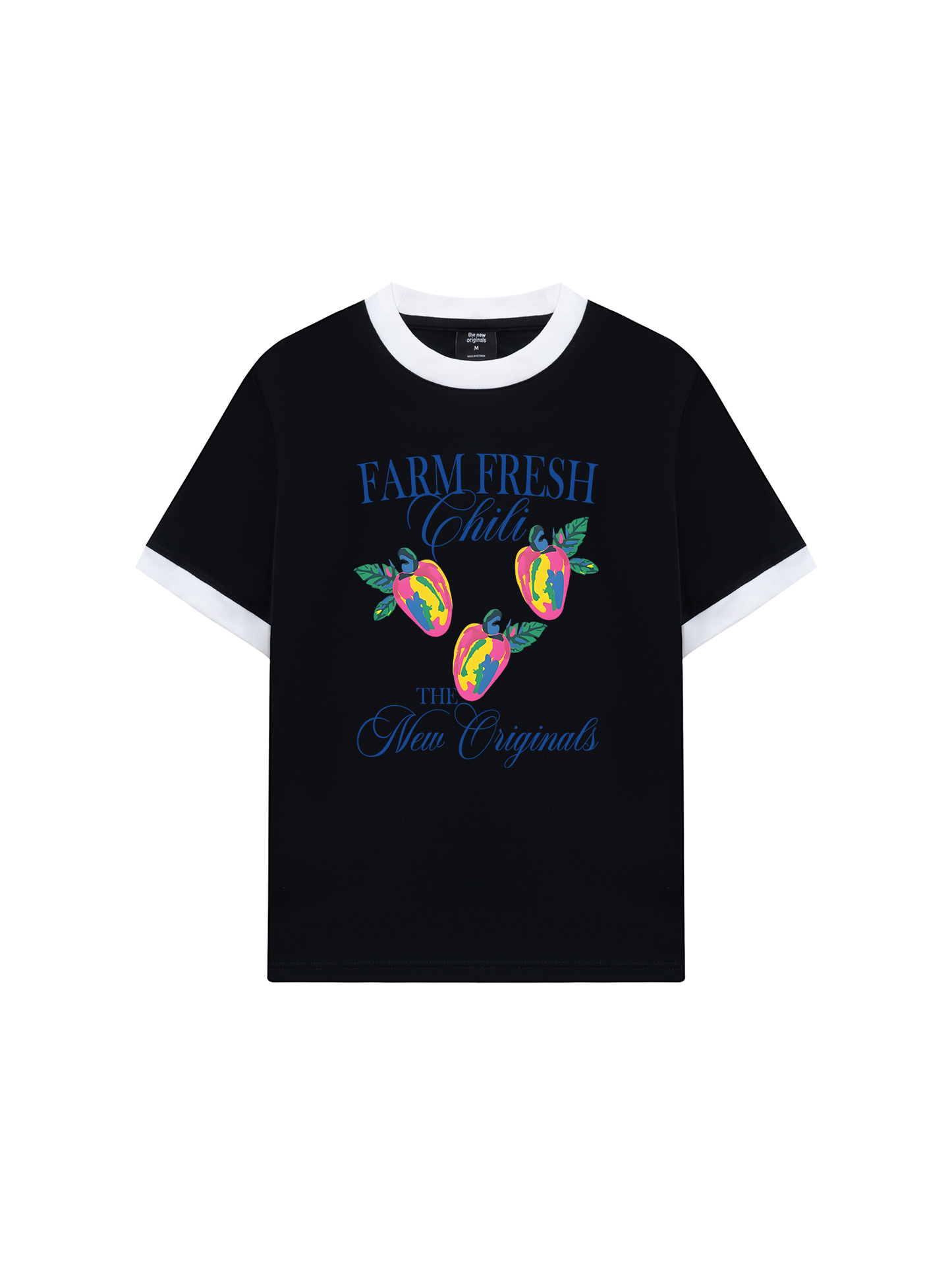 Áo Thun Ringer Relaxed Fit Summer Vibes Farm Fresh Chili