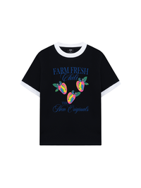 Áo Thun Ringer Relaxed Fit Summer Vibes Farm Fresh Chili