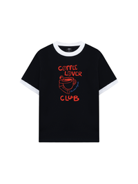 Áo Thun Ringer Relaxed Fit coffee lover club-01