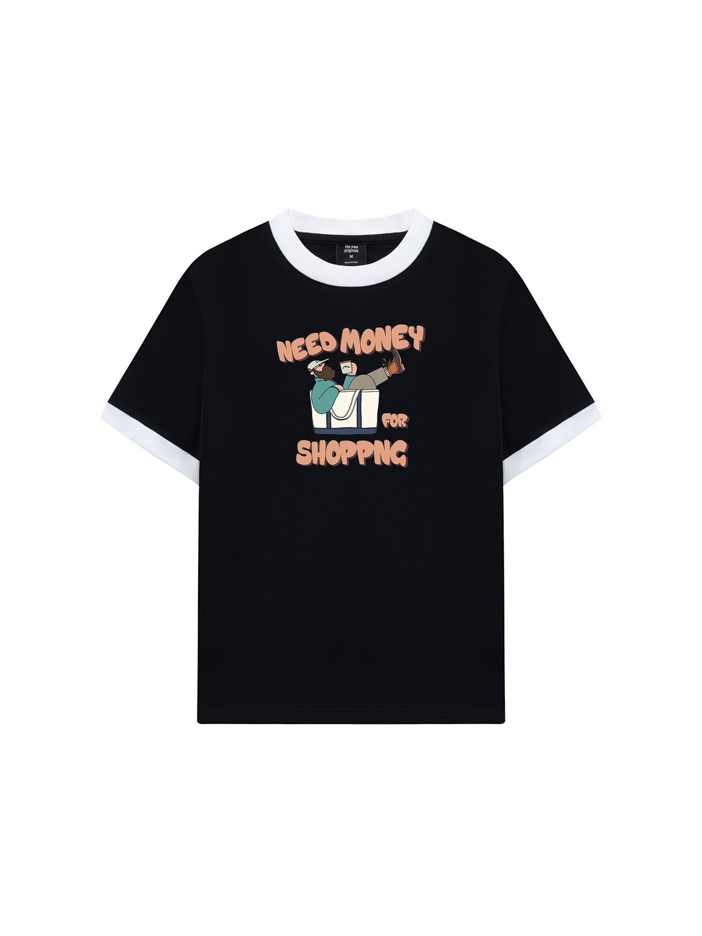 Áo Thun Ringer Relaxed Fit Weekend Need Money For Shopping