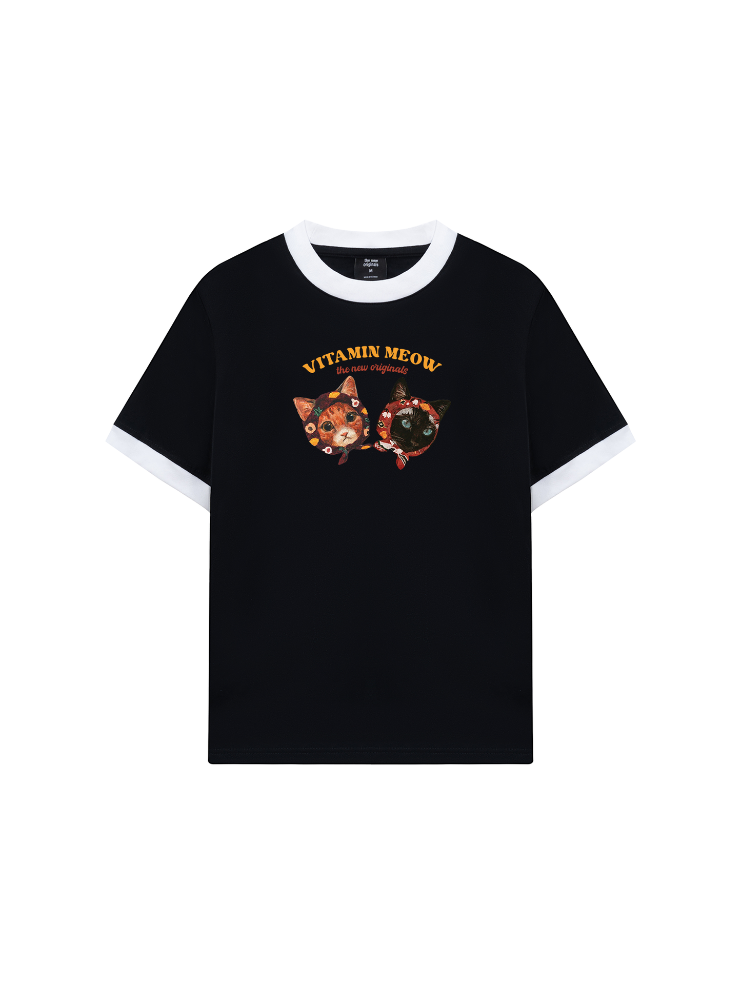 Áo Thun Ringer Relaxed Fit Vitamin Meow