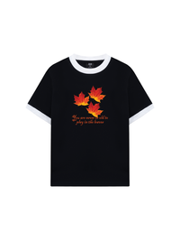 Áo Thun Ringer Relaxed Fit Autumn Play In The Leaves