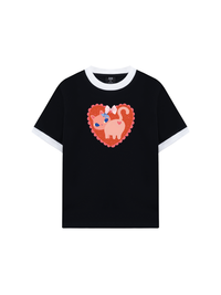 Áo Thun Ringer Relaxed Fit Kitten Kiss