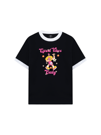 Áo Thun Ringer Relaxed Fit Weekend Goog Vibes Only
