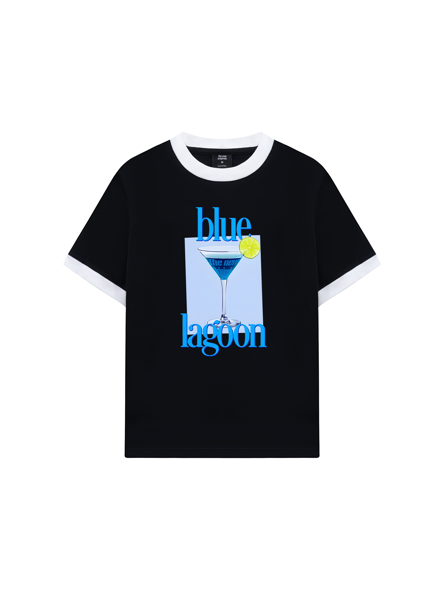 Áo Thun Ringer Relaxed Fit Fresh Blue Lagoon