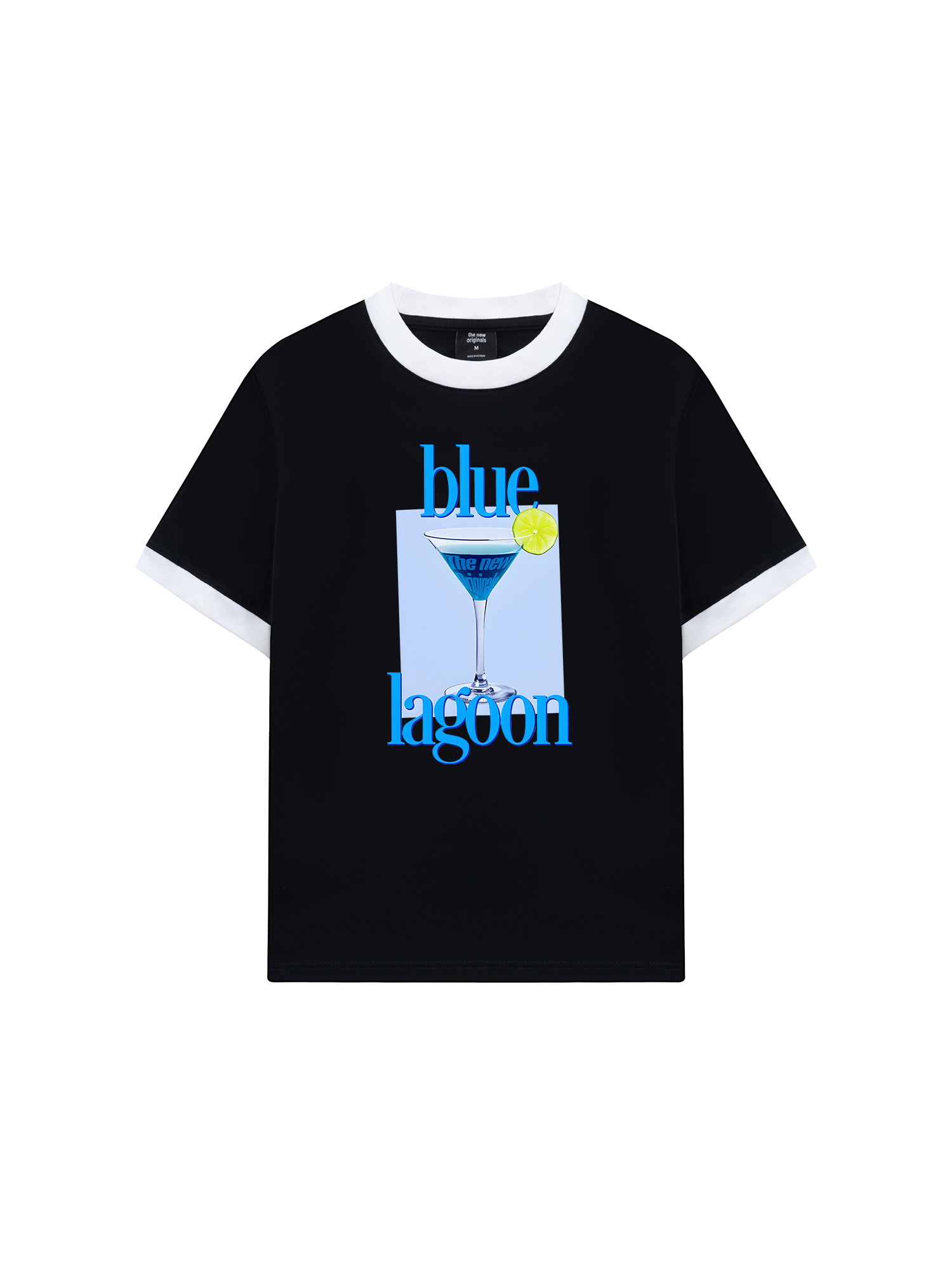 Áo Thun Ringer Relaxed Fit Fresh Blue Lagoon