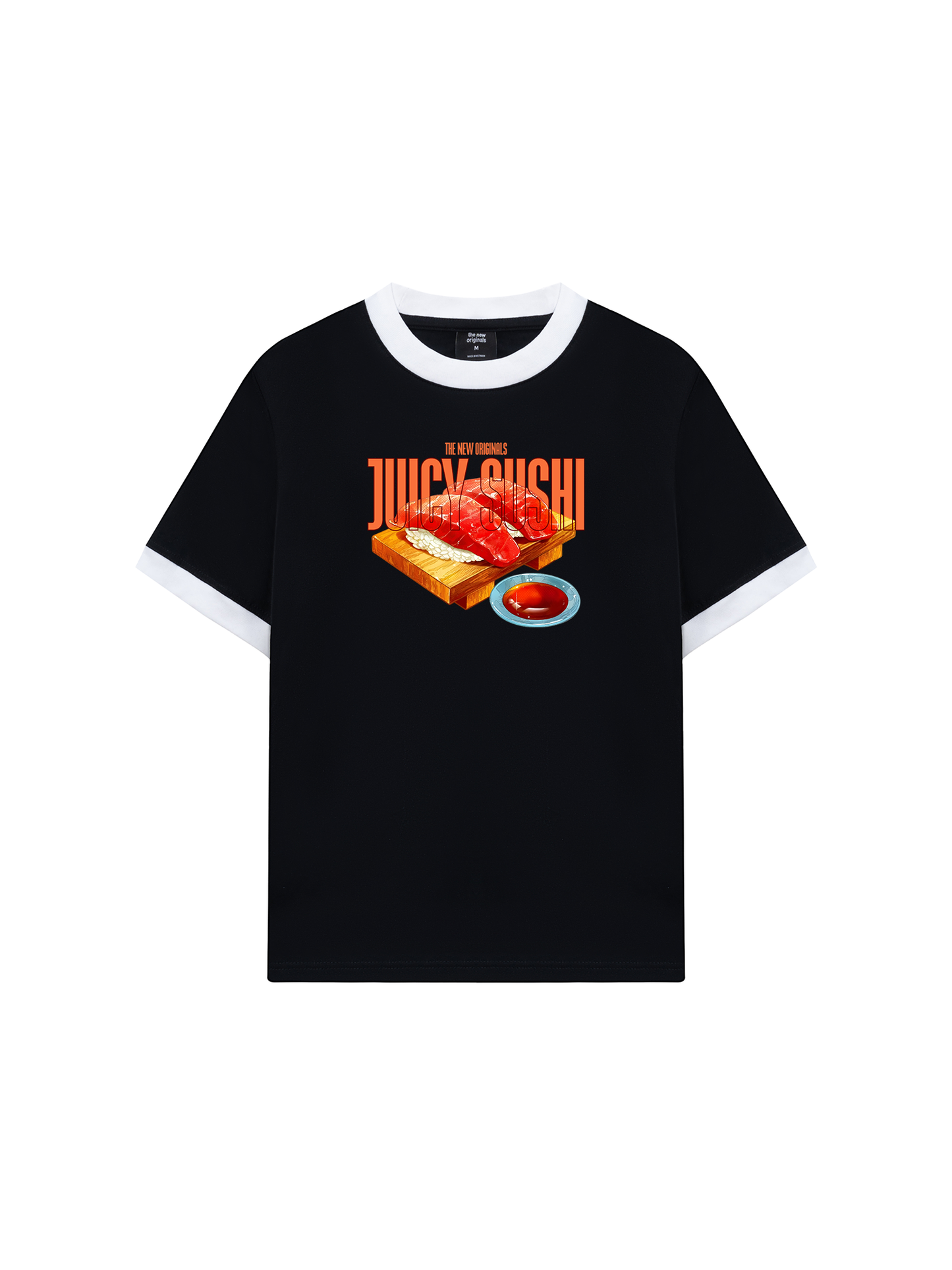 Áo Thun Ringer Relaxed Fit Foody Juicy Sushi