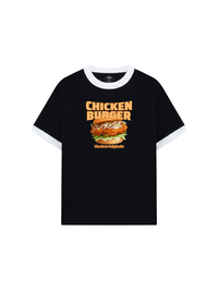 Áo Thun Ringer Relaxed Fit Foody Chicken Burger