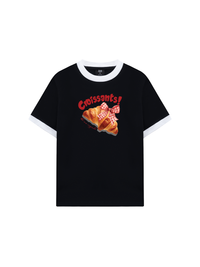 Áo Thun Ringer Relaxed Fit Sweet Pastry Red Bơ Croissant