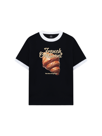 Áo Thun Ringer Relaxed Fit Foody French Croissant